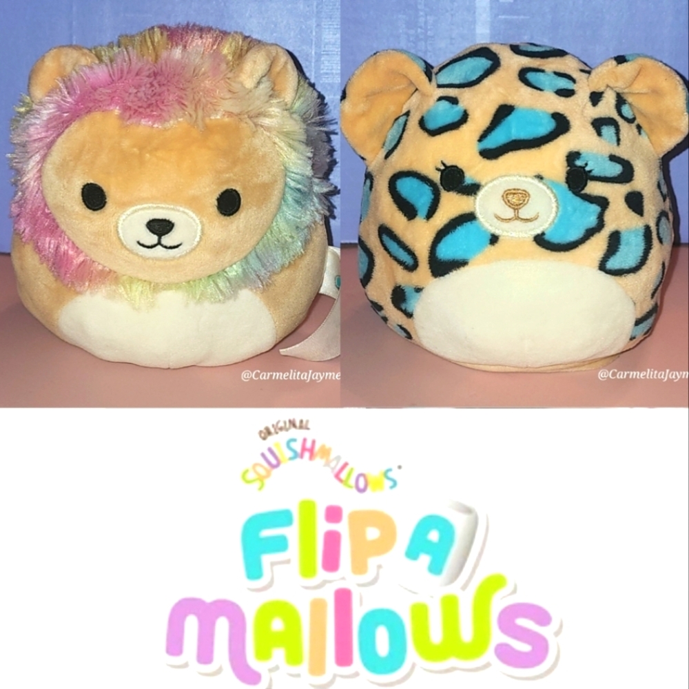 WON IN LIVE CLAW MACHINE LEONARD 🔄 LIV 🦁🐆 Lion/ Leopard 5" Flip Squishmallow